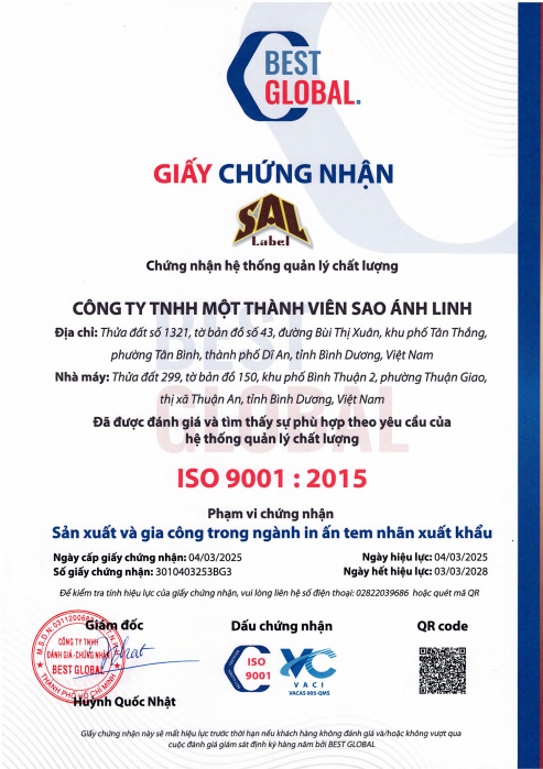 CÔNG TY TNHH MỘT THÀNH VIÊN SAO ÁNH LINH
